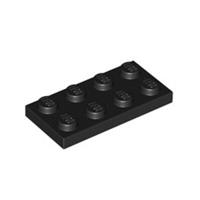 Lego Bricks Parts 10x Black 2x4 Studded Plate Thin Tile 302026 3020 NEW