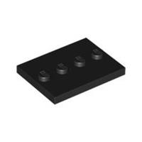 Lego Brick Part 10x Black 3x4 Plate 4 Studs Tile Minifig Stand 6076678 17836 NEW