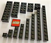 LEGO BLACK BRICKS - Pick Size 1x1 1x2 2x2 2x3 2x4 1x4 1x6 New - Free Postage