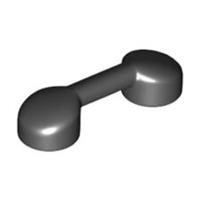 Lego Brick Part 4x Black 1x3 Telephone Receiver Handset Minifig 6151289 6190 NEW