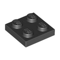 Lego Brick Part 20x Black 2x2 Studded Plate Thin Tile - 302226 3022 - NEW