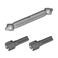 Lego Technic Brick 3x CV Constant Velocity Cardan Cup Ball Joint 5M 5L Shaft NEW