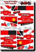 42207 LEGO Ferrari SF24 2025 Livery Sticker Set Lewis Hamilton & Charles Leclerc