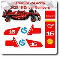 LEGO Ferrari SF-24 42207 Charles Leclerc 16 2025 Alternative Stickers