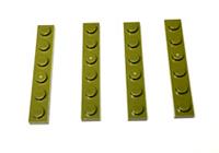 LEGO 4x Plate 1 x 6 3666 Olive Green New