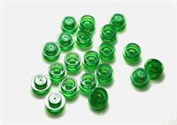 LEGO - Pack of 20 - Trans-Green Plate, Round 1 x 1 4073 *NEW*