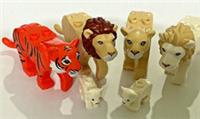 Lego Big Cats for Minifigures - Wild Animals - Lion Tiger Lioness Cubs