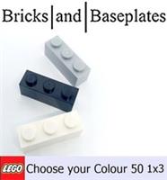 LEGO Bricks 1x3 - Part No. 3622 - Choose Colour - BRAND NEW - 50 Pieces