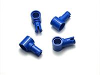 LEGO 4x Technic Pin 15100 w/ Friction Ridges & Pin Hole Blue