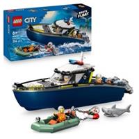 LEGO City Achtervolging met Politieboot, Drijvend Boot Speelgoed voor Kinderen m