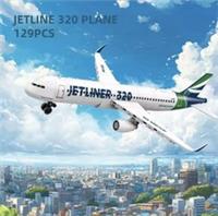 129Pcs Building Blocks Aviation Passenger Aeroplane Gift Puzzle Xmas All Ages