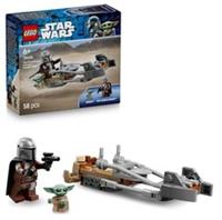 LEGO Star Wars 75436 The Mandalorian & Grogu's Speeder Bike Toy - incl. a Grogu