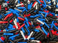 LEGO technic 300+ ( 90g) random mixed pins, axles, bushes NEW FREE P&P