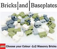 LEGO Bricks 1x2 Masonry Bricks - Choose Colour - BRAND NEW - 100 Pieces