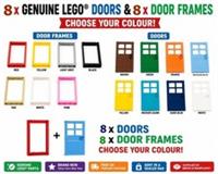 LEGO Door & Frame Set x8 - Genuine LEGO - New - Choose Your Colour