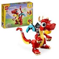 LEGO Creator 3in1 Red Dragon Toy to Fish Figure to Phoenix Bird Model, Animal Fi