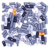 Lego Technic Bricks 110x Connectors Joints Couplers Black Orange White NEW