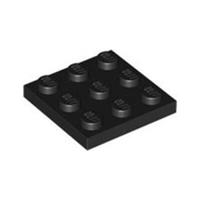 Lego Brick Part 8x Black 3x3 Studded Plate Thin Tile - 6174917 11212 - NEW