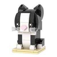 136 Piece Cute Tuxedo Cat Animal Brickheadz Style Building Brick Toy