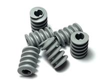 LEGO 6x Technic Gear Worm Screw Long Axle Opening Type II 32905 Light Bluish Gry