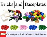 LEGO Mixed Bricks & Pieces - NEW - Choose Bricks Colour - 100 Pieces