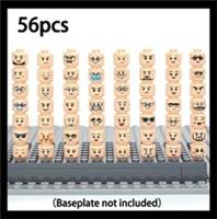 Lego Minifigure Flesh Heads X56 Different Faces