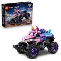 LEGO Technic Monster Jam Sparkle Smash Pull-Back Truck Toy - Pink Unicorn Themed