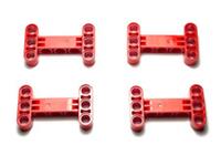 LEGO 4x Technic Liftarm Thick H-Shape 3 X 5 Perpendicular 14720 RED NEW