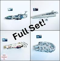Full Set of Wall Mounts for LEGO Star Wars Midi-Scale Ships (x4)