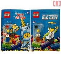 Set Of 2 Lego Activity Books With Mini figure - Big City / City Of Fun - New