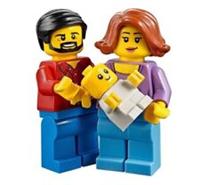 Lego City Family, Mum,Dad & Baby minifigure