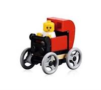 Lego Baby and Red Pushchair / Pram
