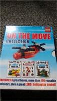 Lego Helicopter - On The Move Collection - 3 Lego Books 100 Stickers, Brand New
