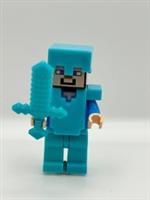Lego MineCraft mini figures Steve Alex Creeper Enderman Golem