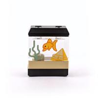 Lego Goldfish Tank with Pyramid Decoration - Minifigure Scale (Very Small)