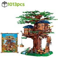 Creative Four Seasons Tree House Building Block Set for Kids' DIY Fun