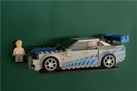 LEGO Speed Champions Wall Mount Display Bracket (8-Stud + Minifigure Slot)