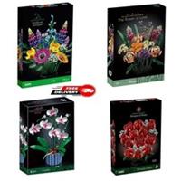Wildflower Bouquet Set Artificial Flowers with Poppies Lego Bricks Display Gifts