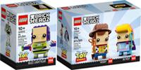 LEGO BRICKHEADZ 40552 Buzz Lightyear + 40553 Woody and Bo Peep Retired New Mint