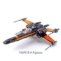 Star MOC X-Wing Fighter Compatible 75102 Building Blocks Bricks with Minifigures