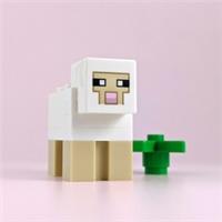 Lego Minecraft Sheep Minifigure - Brick Built - Brand New