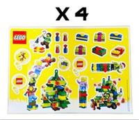 Lego 6255644 Christmas Stickers x 4 Sheets A4 (80 Stickers / 20 Per Sheet) New