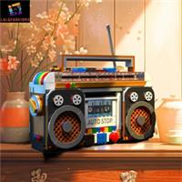 New 554PCS Retero Radio Building Blocks Set DIY Toy Model Kit Home Deco Gift Box