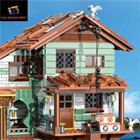 NEW 2100PCS Fishermans Wharf Tree House Building Set Seaside Street View