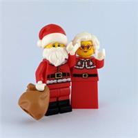 Lego Santa & Mrs Claus Minifigure Set - Brand New - Christmas Display