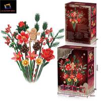 🌸 Christmas Gift 865pcs Building Blocks Bouquet Building Toy | DIY Flower Brick