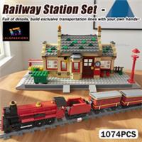 🚆 Train Station Building Blocks 1074PCS Compatible 76423 MOC DIY Construction