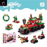 🚂 1 Christmas Train Model Building Blocks Kit | Classic Brick Set with Dolls