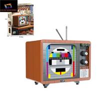 Creative Retro television Building BlocksDIY Classic Model, Fun Assembly Toy