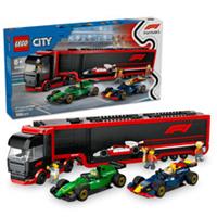 LEGO City F1 Truck with RB20 & AMR24 F1 Cars Toy Racing Transporter Set 60445